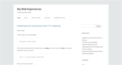 Desktop Screenshot of mywebexperiences.com