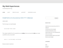 Tablet Screenshot of mywebexperiences.com